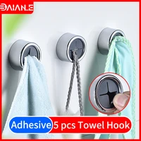 robe hook self adhesive bathroom hooks for towels bag coat storage hanger wall mounted towel rack kitchen cleaning cloth holder