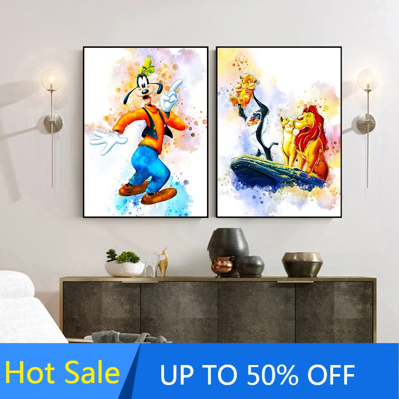 

Disney Canvas Painting Mickey Mouse and Donald Duck Wall Art Posters and Prints Home Decoration Pictures Living Room Decor