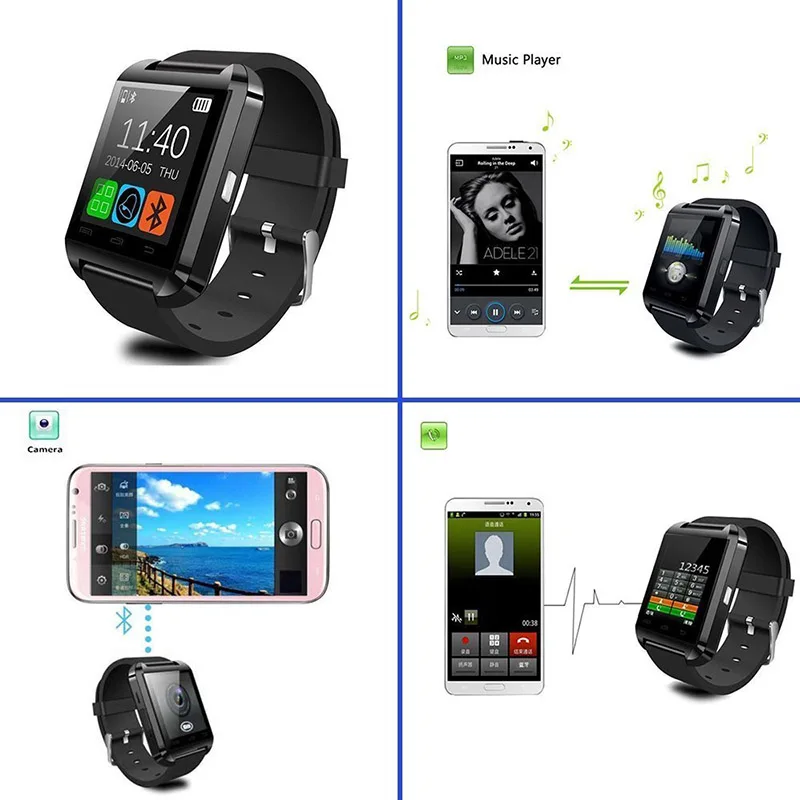 ZK20 U8 умные часы Bluetooth наручные спортивные цифровые носимые электронное
