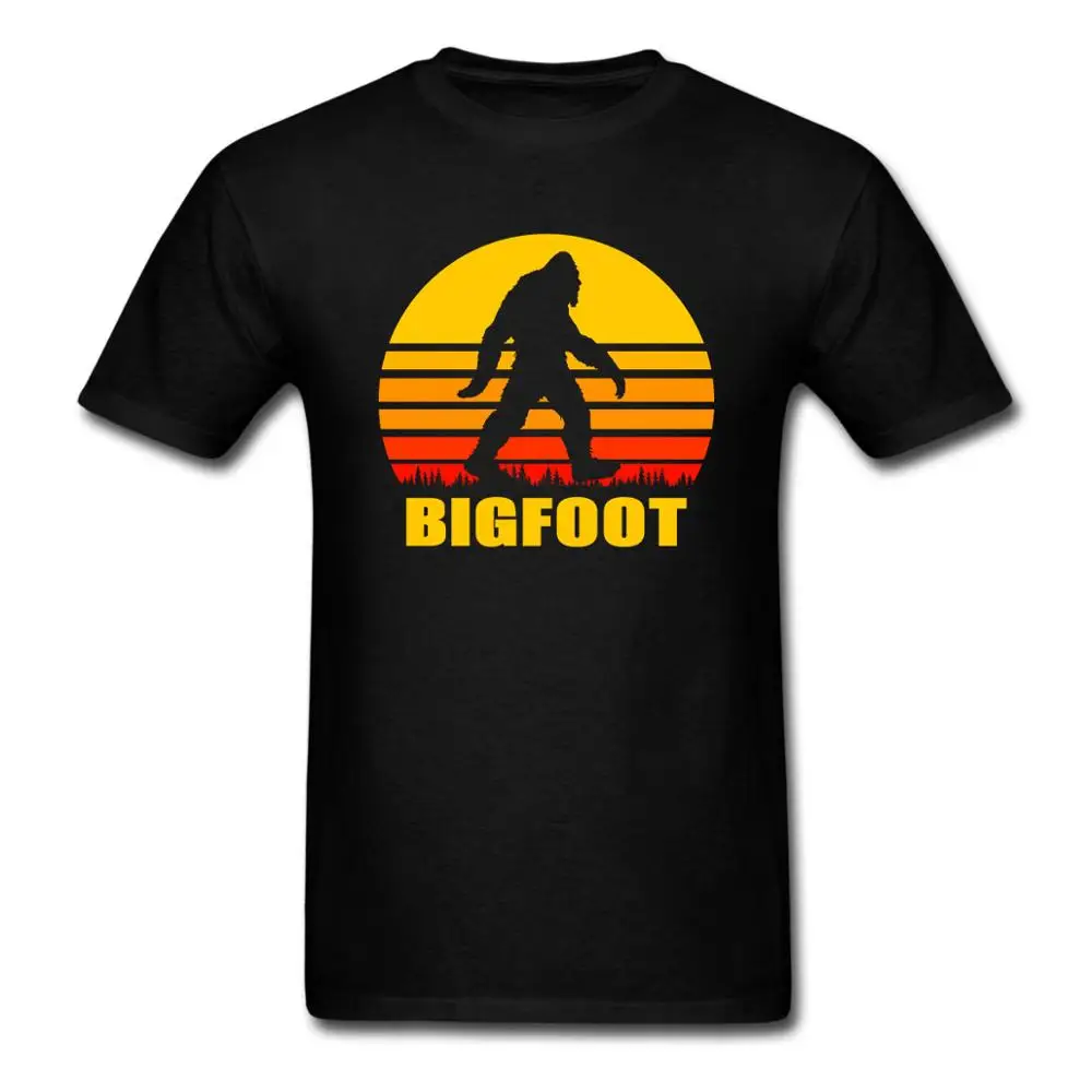 

Забавная крутая футболка Bigfoot Sasquatch, футболка из 100% хлопка, размер США