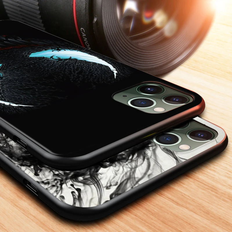 

Marvel Movie Venom for Apple iPhone 12 Mini 11 XS Pro Max X XR 8 7 6 6S Plus SE 5 5S Black Phone Case