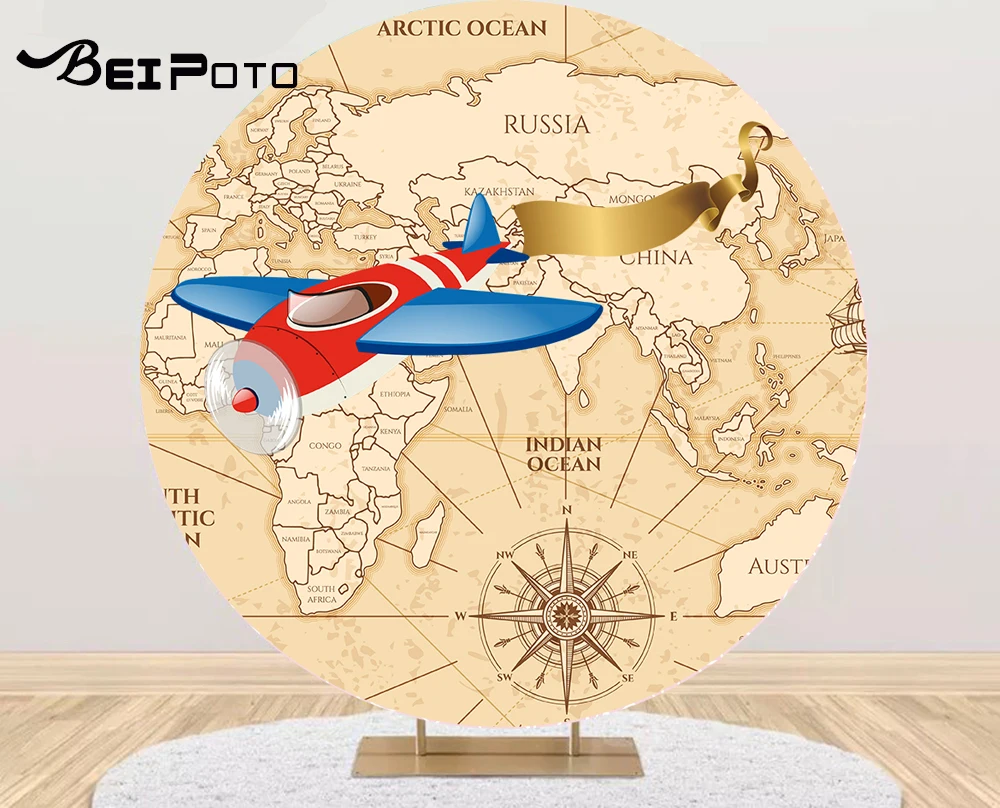 

Фон для фотосъемки с изображением тематика путешествий маленького пилота фон детских празднований дня рождения вечерние баннер покрытие с...