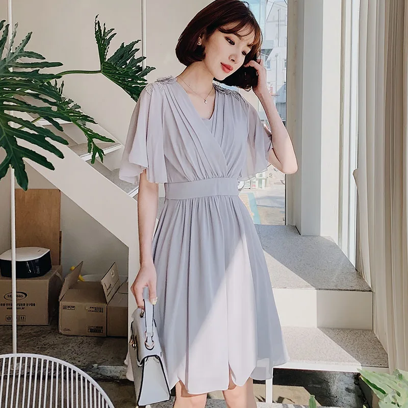 Женское плиссированное платье Dabuwawa летние элегантные вечерние платья светло