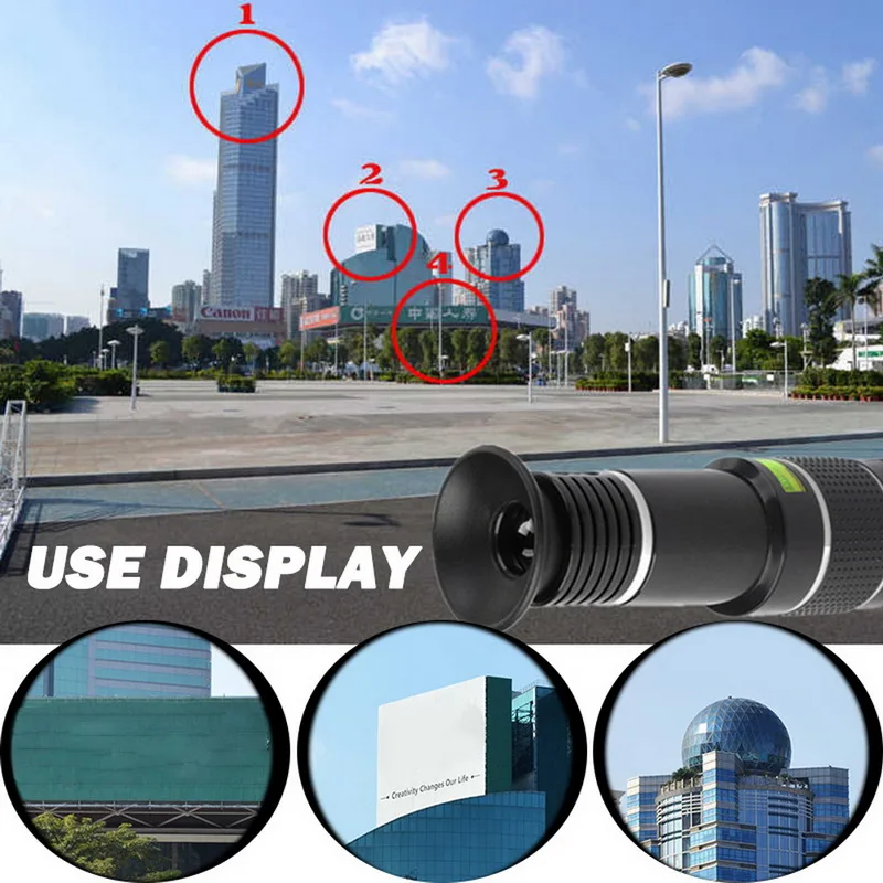 

20X Zoom Telephoto Lens Compatible with phones Universal External Mobile Phone Universal External Camera Lens with Clip