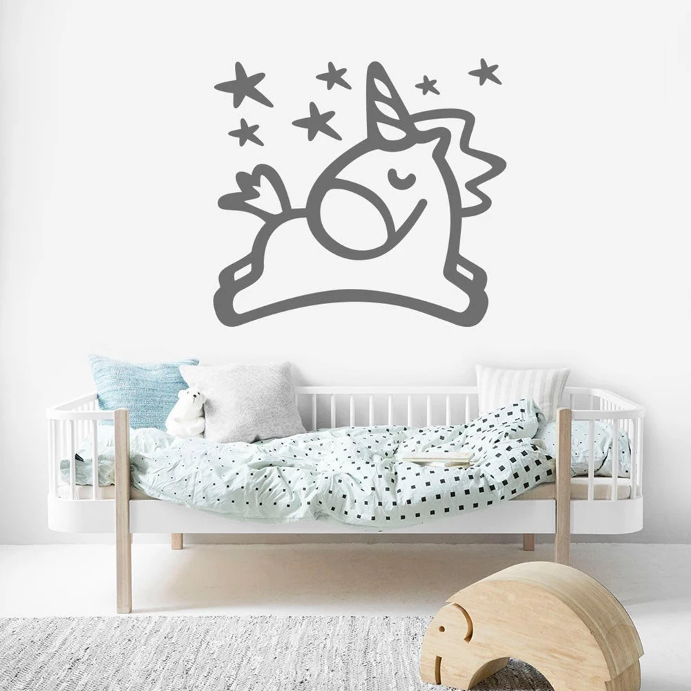 

Cartoonunicorn Home Decorations Pvc Decal For Kids Rooms Nursery Room Decor Decal Creative Stickers