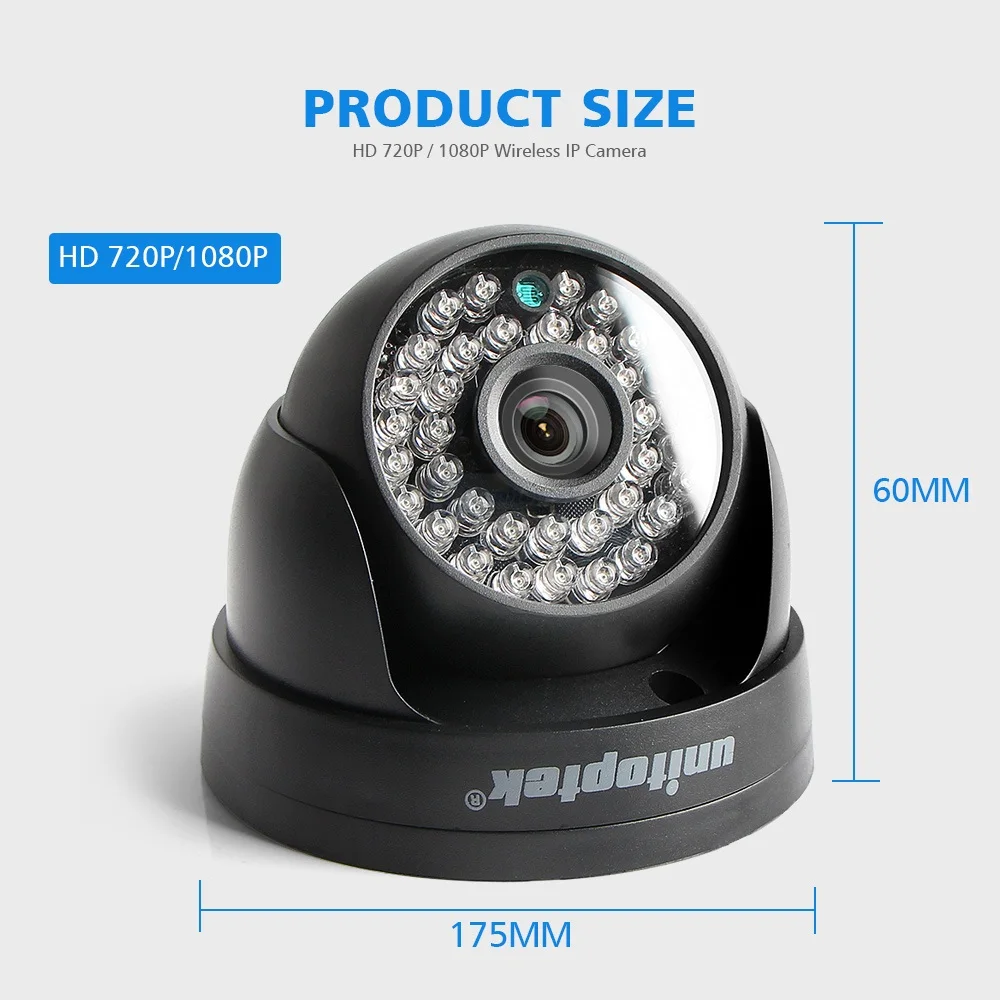 HD 720P 1080P wifi IP камера Аудио Беспроводная Onvif для видеонаблюдения купольная камера IR 20m с функцией ночного видения TF слот для карт APP CamHi