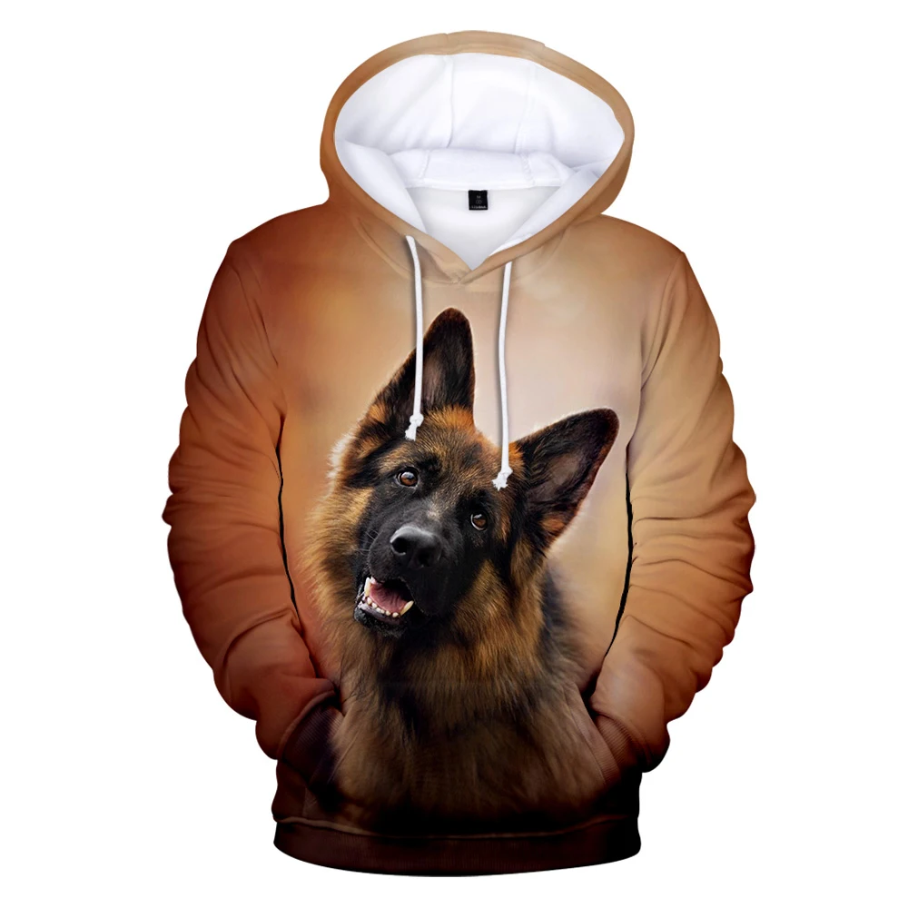 German Shepherd 3D Hoodies Sweatshirt Boys/Girls Pullovers Leisure Print Novelty Top Spring Autumn Luxury Harajuku | Мужская одежда