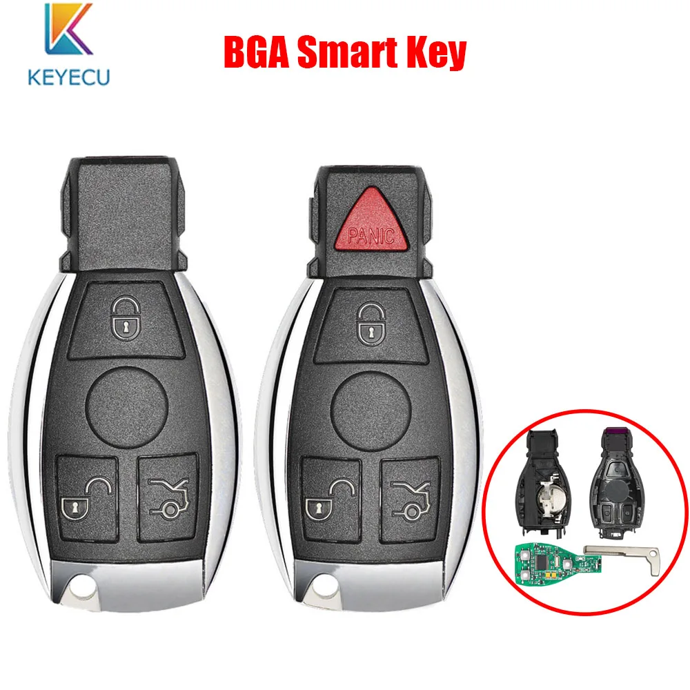Keyecu Smart Key 3 кнопки 315 МГц/433 МГц для Mercedes Benz Авто удаленный ключ поддержка NEC и BGA 2000 +