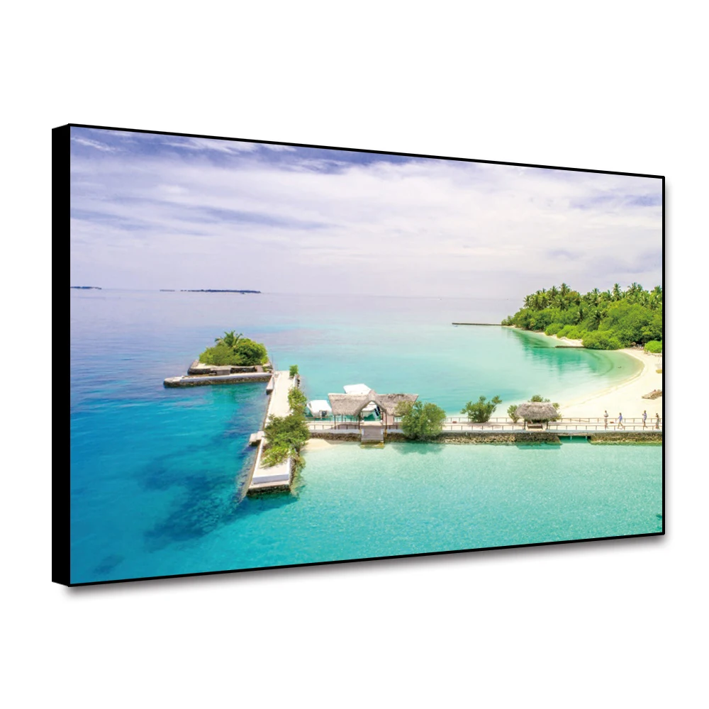 Картина на холсте с видом море скандинавский декор современные плакаты и принты