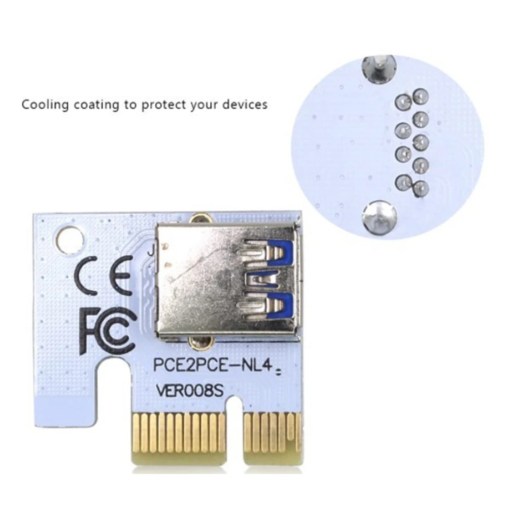 008S USB 3 0 PCI Express 1X до 16X адаптер Riser Card удлинитель для майнинга| |