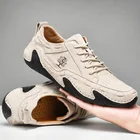 Y239 осенние мужские повседневные кроссовки модная уличная замшевая обувь ручной работы дышащие мужские лоферы Мокасины Мужская обувь