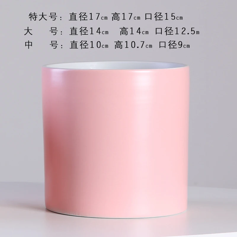 Pink-2 Nordic керамические цветочные горшки Матовый Твердый Цвет растение суккулент настольные горшки украшения для дома - Цвет: Pink-2