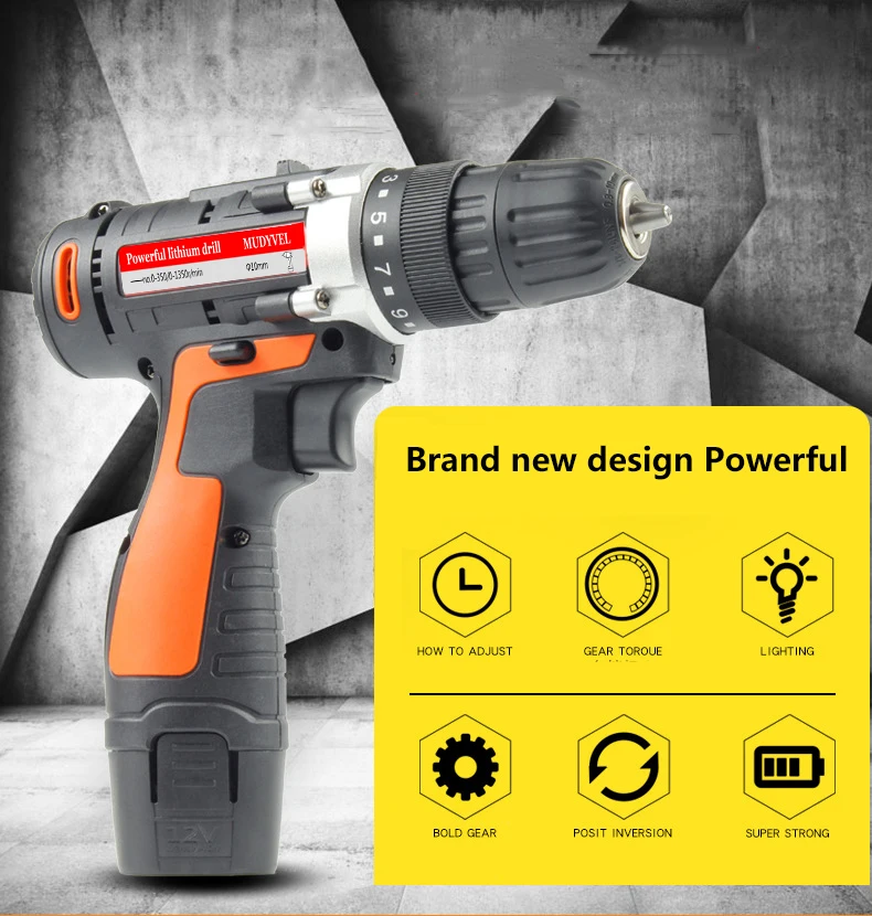 Cordless Drill 12V 16.8V 24V Optional 3/8 inch 2 speed Power Tools Flexible shaft Screwdriver Dremel Rechargeable