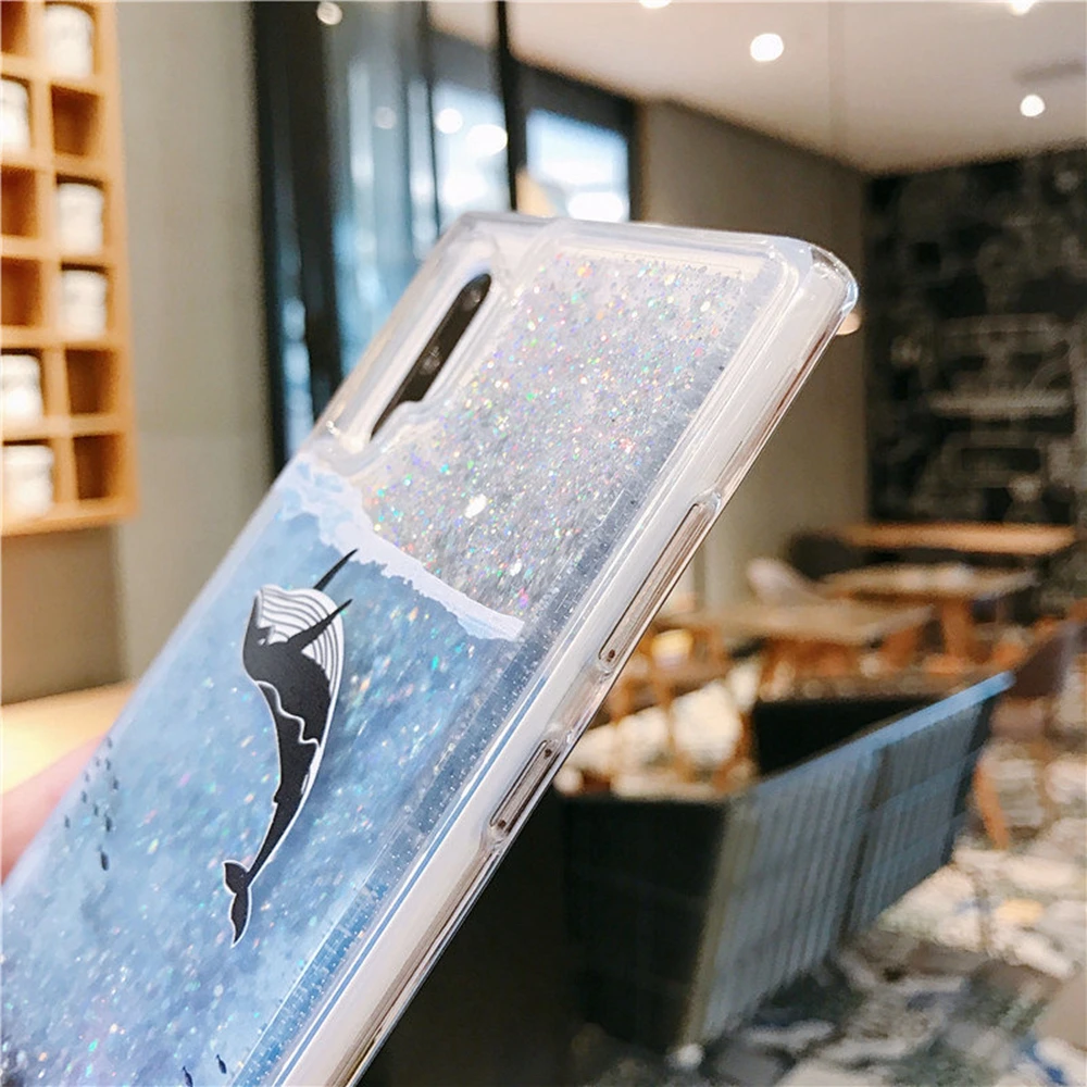 Чехол для xiaomi mi A1 A2 8 lite 9 se F1 note pro 7 6 6a 5 plus Mix 2s Max 2 3 S2 синий океан Акула КИТ зыбучий
