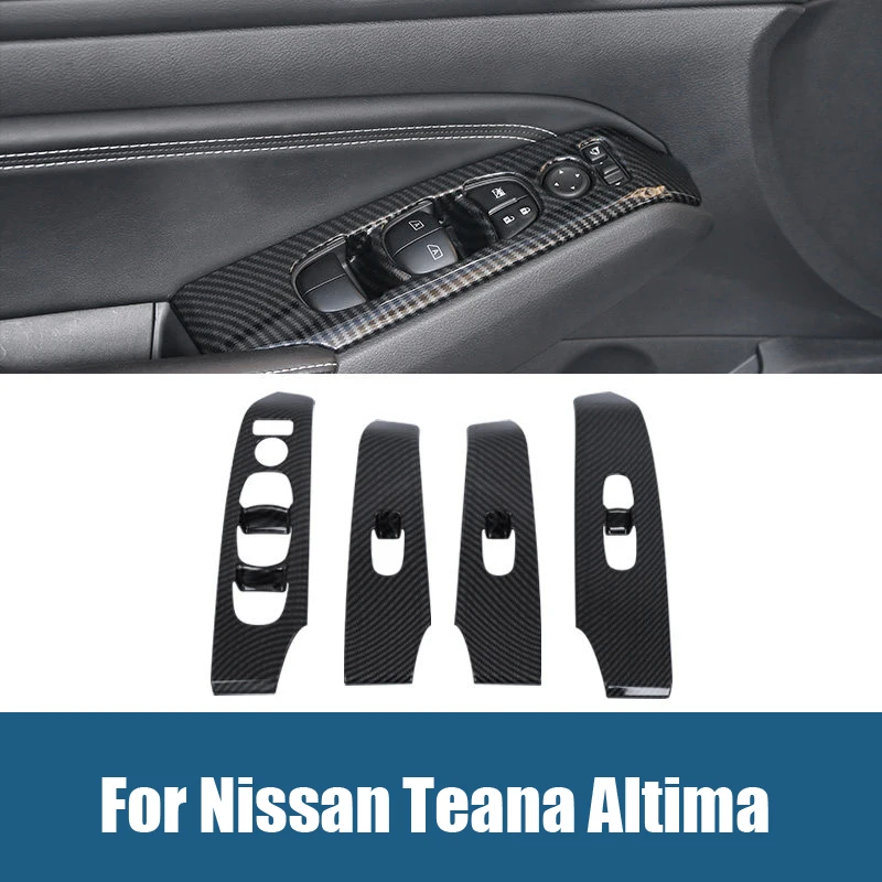 ABS углеродное волокно автомобильный переключатель для окна панель отделка