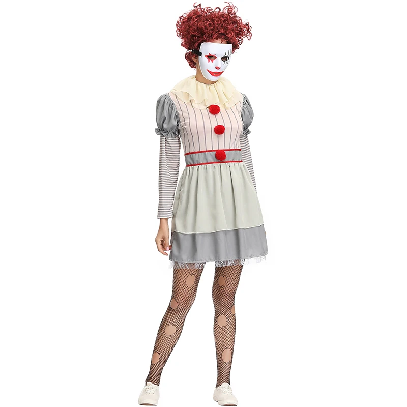 Stephen King's It Pennywise косплей костюм пара наряд клоунессы костюм комбинезон женские мужские костюмы для Хэллоуина Костюм для вечеринки