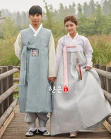 korean imported fabric bride groom wedding hanbok couple hanbok wedding dress
