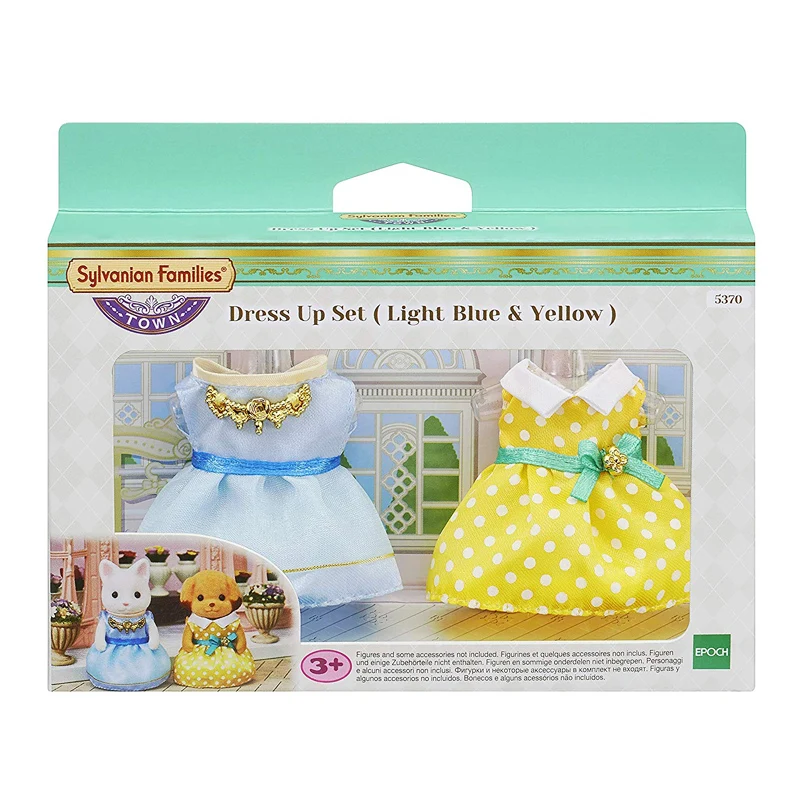 Набор платьев серии S01 Sylvanian Family City желтый и синий кукольный домик игровой набор