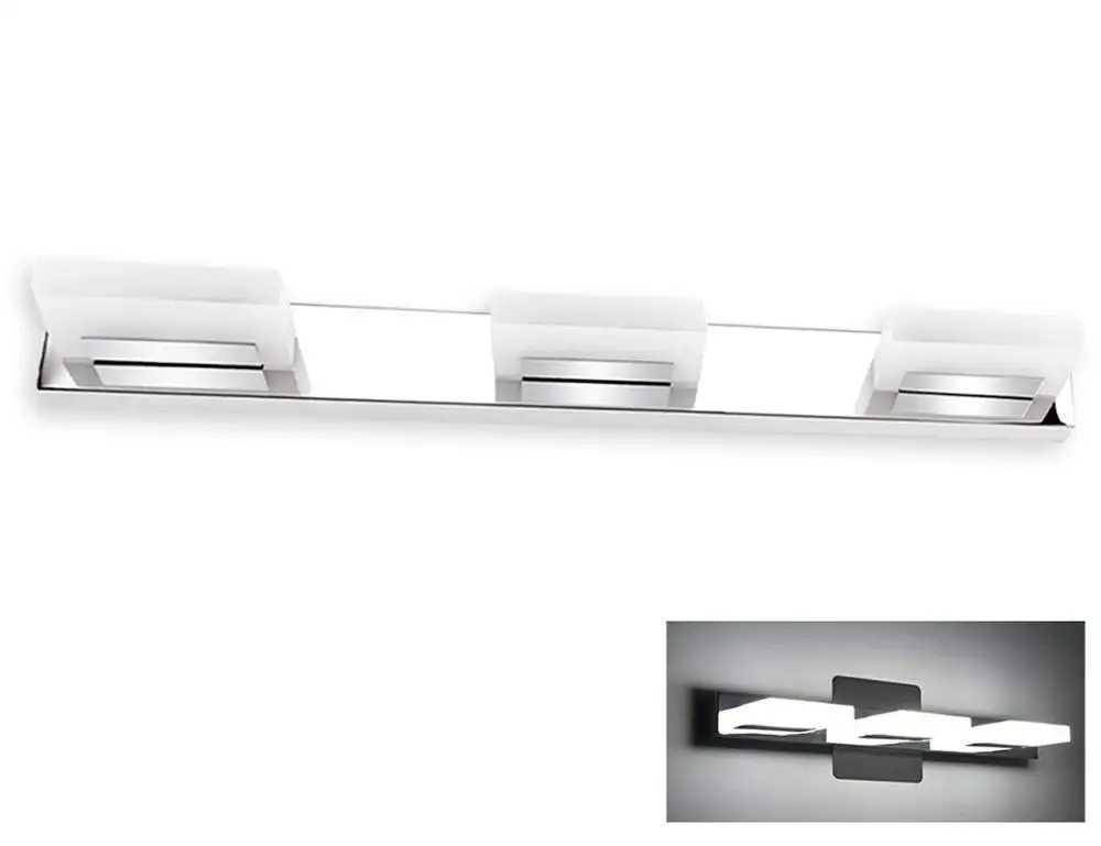 Современный светодиодный светильник Vanity с 3 s из нержавеющей стали и акрила