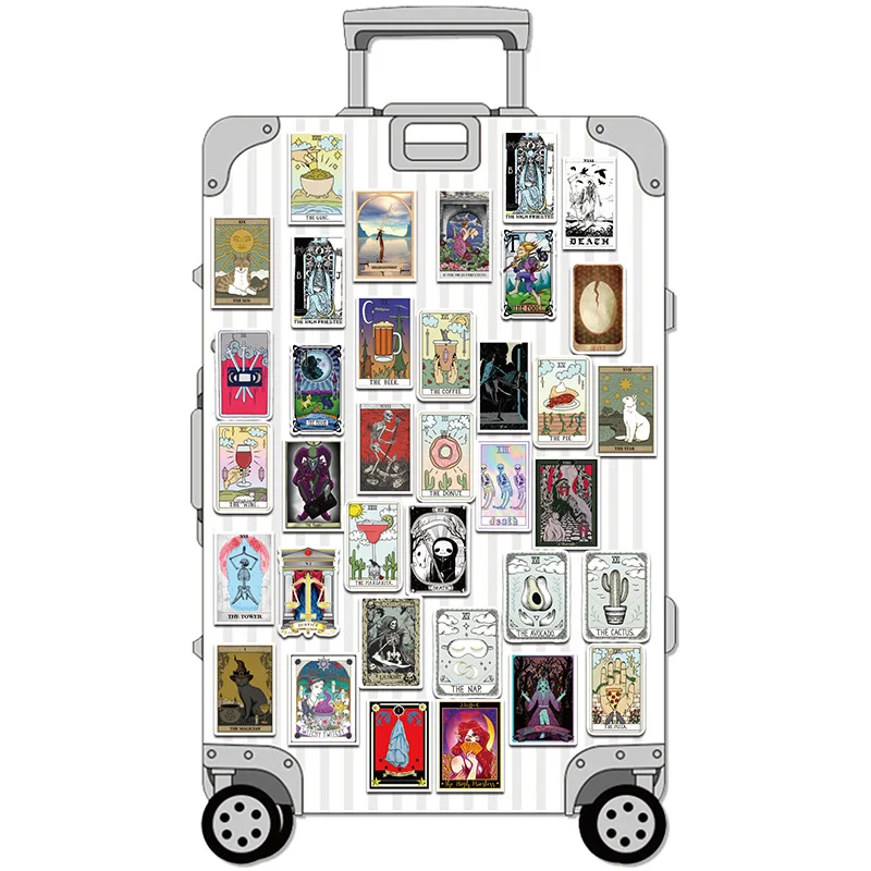 

50Pcs/Pack Tarot Card Graffiti Stickers Divination Stickers For Luggage Laptop Refrigerator Motorcycle Skateboard Pegatinas 2020