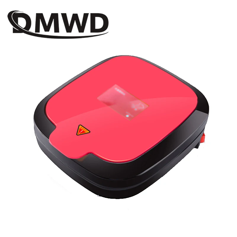 red DMWD электрическая мультяшная вафельница для торта автоматическая машина для выпечки блинов для кексов мини блинная плита многофункциональная кастрюля для завтрака EU - Цвет: red