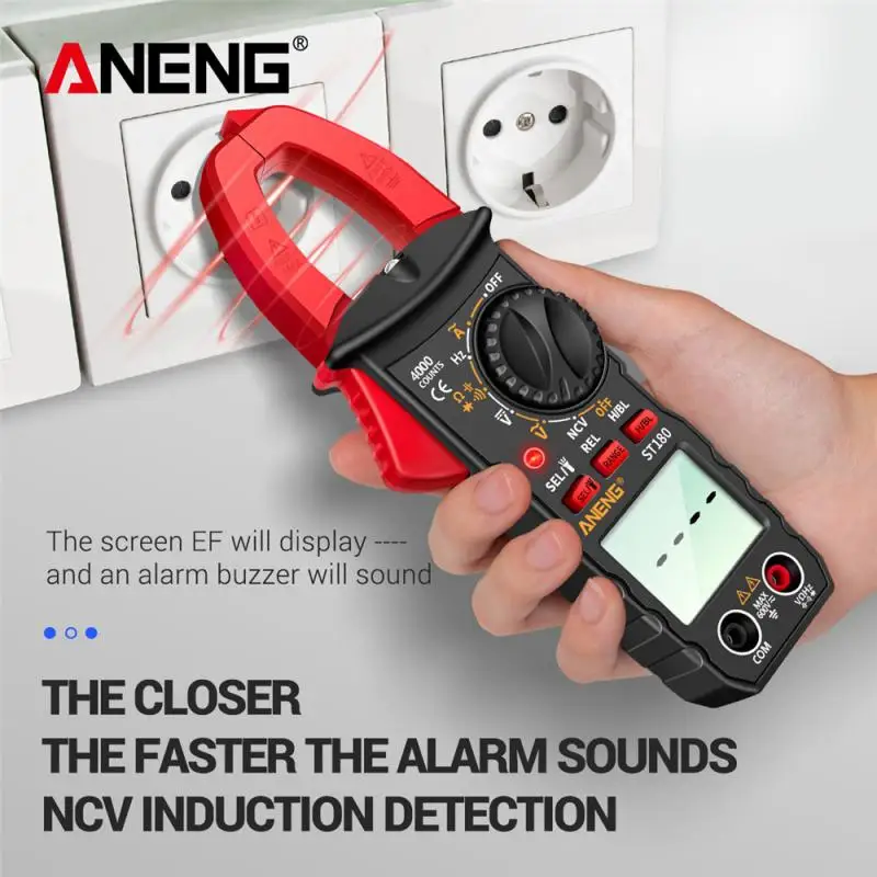 

ANENG ST180 Digital Multimeter Clamp Meter 4000 counts True RMS Amp DC/AC Current Clamp tester Meters voltmeter 600v Auto Range