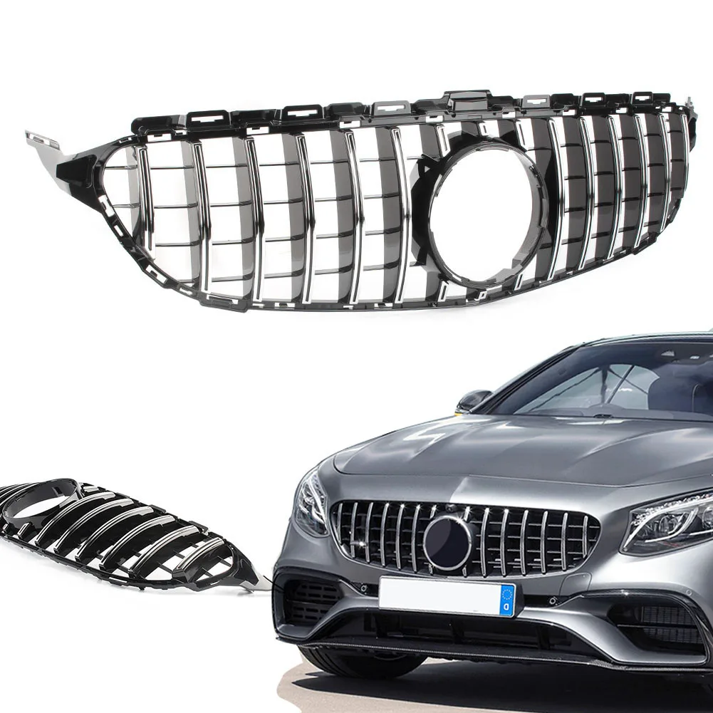Передняя решетка автомобиля хром верхний бампер Гриль для Mercedes Benz c-класс W205 C250 C350 C300 C200