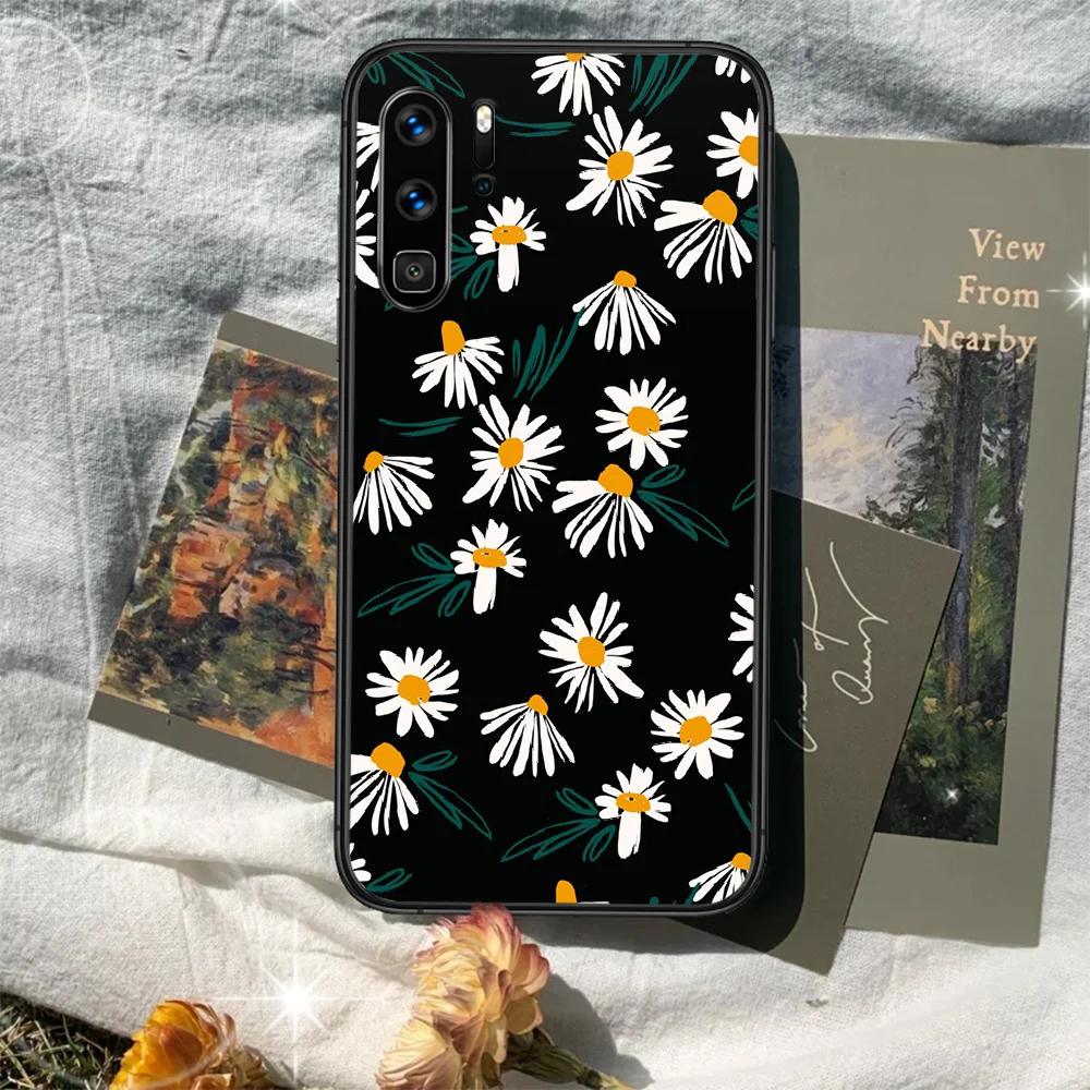 

daisy flower Phone Case For Huawei P Mate 10 20 30 40 Lite Pro smart Z 2019 nova 5t black Shell Tpu Hoesjes Trend Etui Fashion