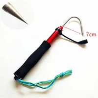 telescopic fishing gaff 60cm 90cm 120cm stainless steel aluminum spear hook tack fish tackle outdoor fishing tool