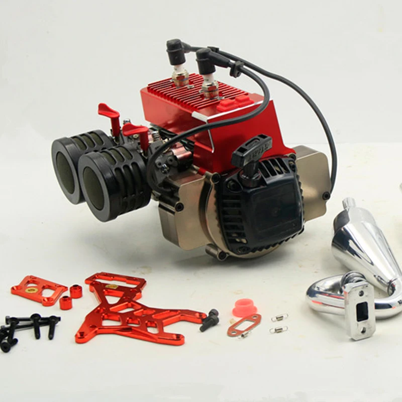 Двухцилиндровый двигатель, 60CC двигатель для 1/5 ROVAN HPI KINGMOTOR ③ GTB MCD rc автозапчасти