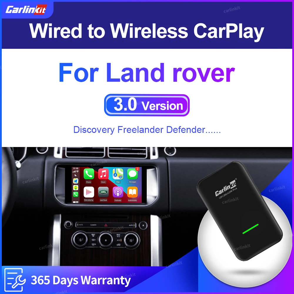 Carlinkit 3.0 CarPlay Wireless Adapter for Land Rover Discovery Freelander Defender 2015-2021 Multimedia Navigation USB Dongle | Автомобили