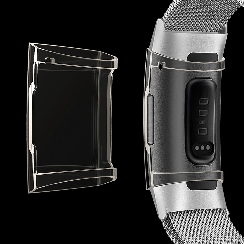 Защита экрана для Fitbit Charge 3 браслет протектор для часов поддержка сенсорного управления Анти-пыль анти-падение часы циферблат чехол
