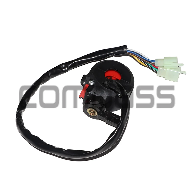 

Motorcycle handlebar switch far and near beam headlight electronic start switch with damper, Honda Suzuki Yamaha General 12V