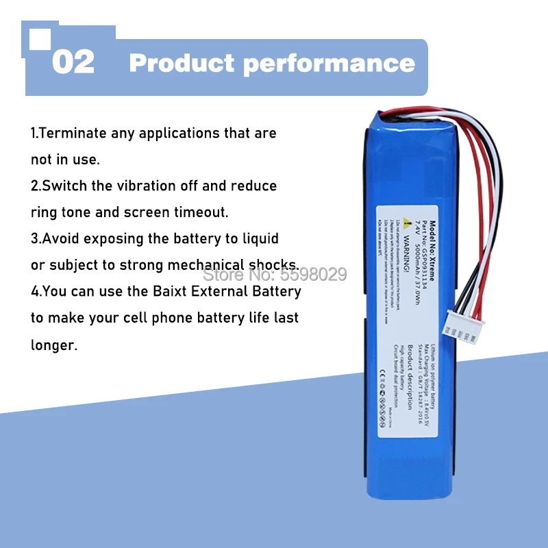 100% New 6000mAh GSP1029102R Battery For JBL Charge 2 Plus 2Plus 2+ charge 3 2015 Version P763098 | Электроника