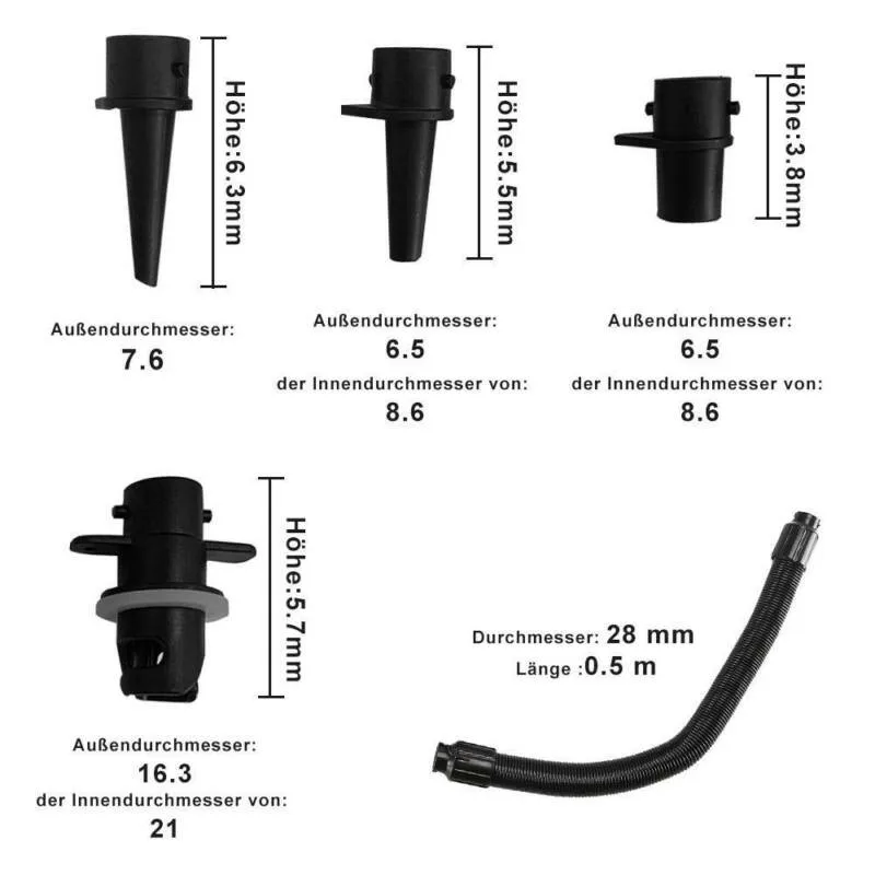 

1set Electric Air Pump Tool For Tumbling Inflatable Pump Portable Practical Black Air Pump Air Mat Grenade Pump Accessories
