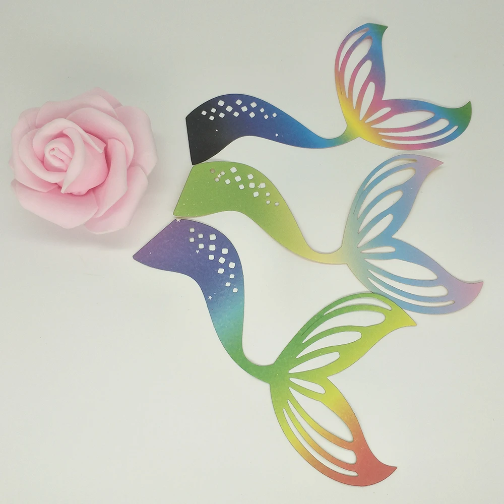 Полый хвост рыбы русалки Сделай Сам металлические режущие штампы скрапбукинг