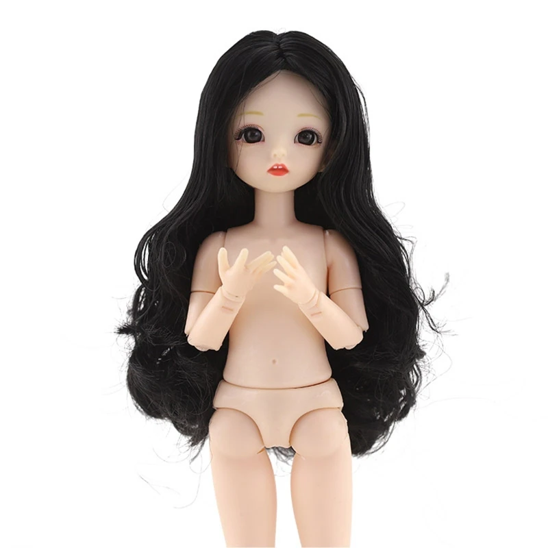 

30cm Fashion Doll Toys for Girls 1/6 Dolls Body Make-up 3D Eyes Beautiful