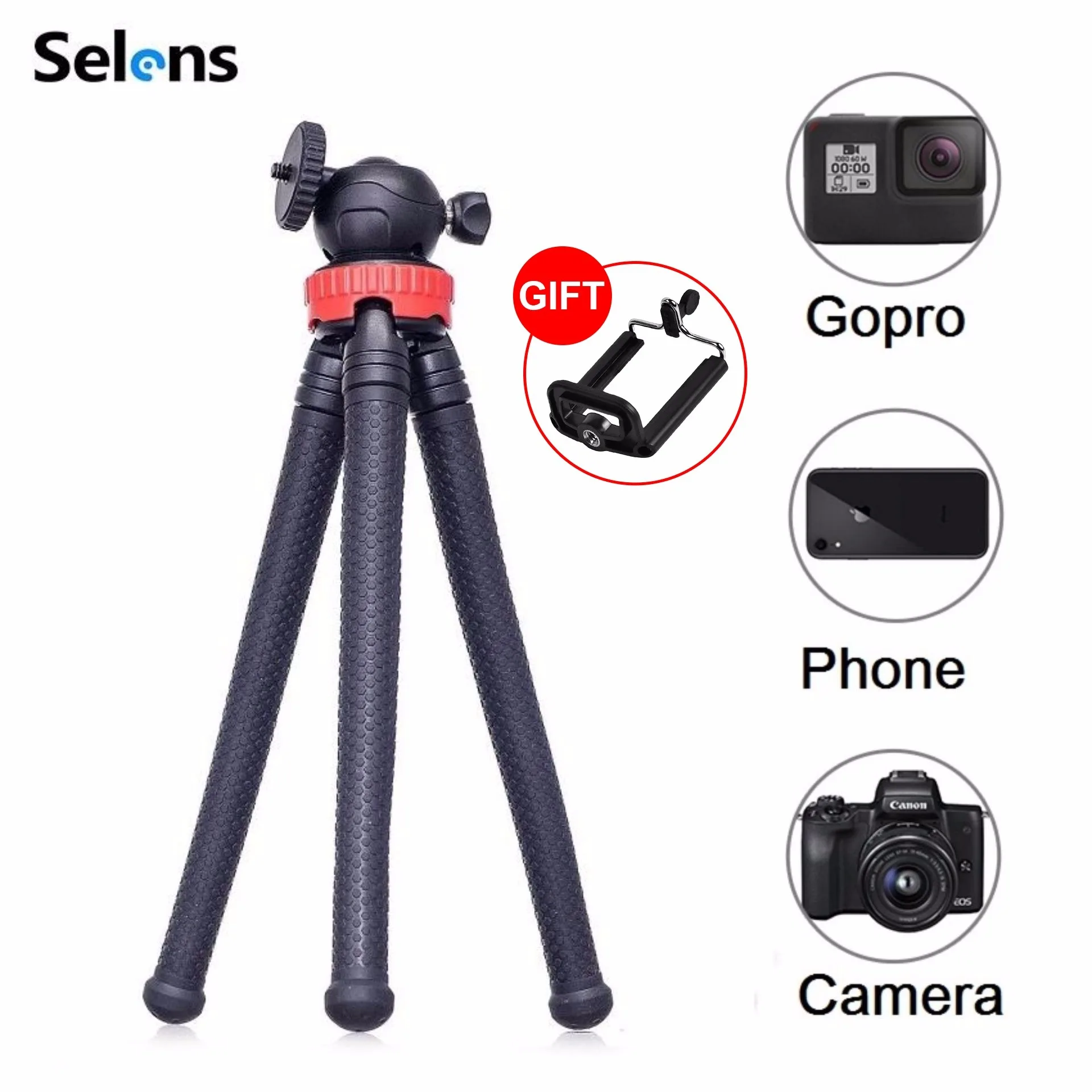 

Portable Tripod Flexible Octopus Travel Mini Mobile Phone Tripod Bracket Monopod Selfie Stick For iPhone DSLR Camera Gopro