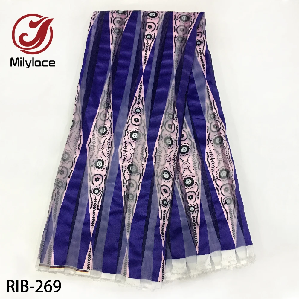 Новинка шелковая восковая африканская ткань лента в полоску мягкий материал