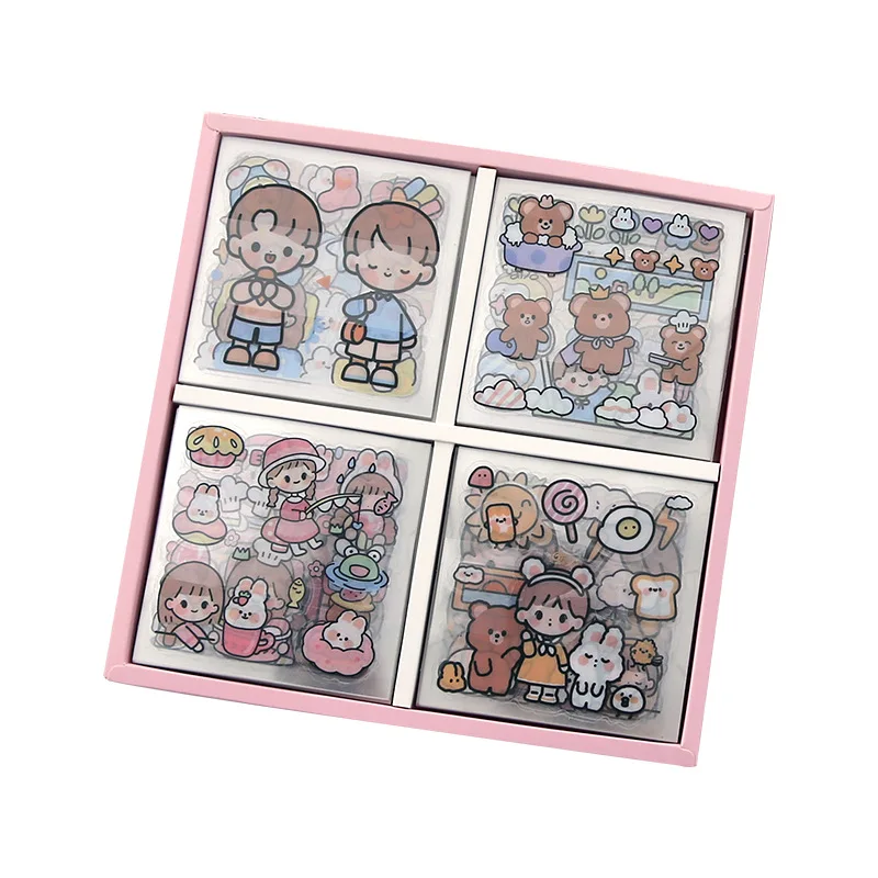 

20PCS/100PCS PET Waterproof Stickers Kawaii DIY Diary Daily Planner Scrapbooking School Stationery Supplies Cartoon Kids Gift