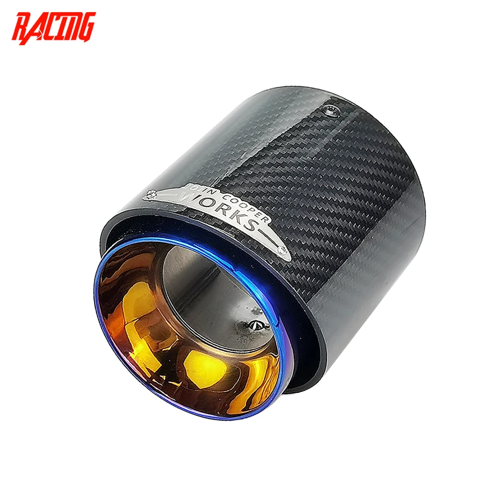 

Burnt Blue Stainless + Carbon Fiber Muffler Tip Fit for Mini Cooper Exhaust Tip R55 R56 R57 R58 R59 R60 R61 F54 F55 F56 F57 F60