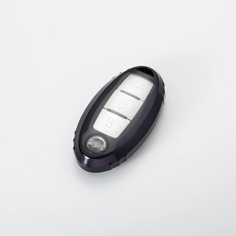 A-black Все включено мягкий TPU чехол для ключей автомобиля для Nissan Tidda Livida X-Trail T31T32 Qashqai March Juke Pathfinder Note Брелок GTR - Название цвета: A-black