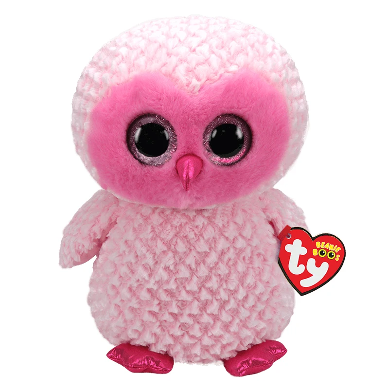 

New 6 ‘’15cm Ty Beanie Stuffed Animals Doll Twiggy the Pink Owl Collectible Plush Animal Toys Big Eyes Soft Toys Gift