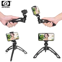apexel mini portable tripod monopod with remote bluetooth ontrol selfie fill led light for iphone x 7 8 samsung mobile phone