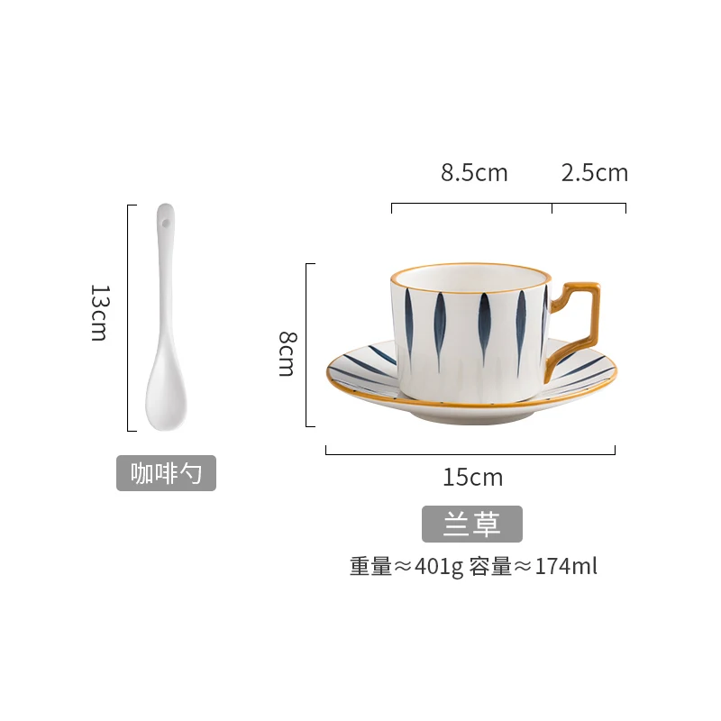 

European Ceramic Coffee Cup Set Royal Luxury Gold Rim White Tea Cups Saucer Reusable Wedding Tazas De Cafe Drinkware EB50BD