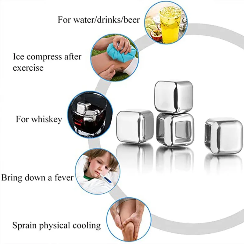 Кубик льда из нержавеющей стали вертикальная стойка для вина быстрое