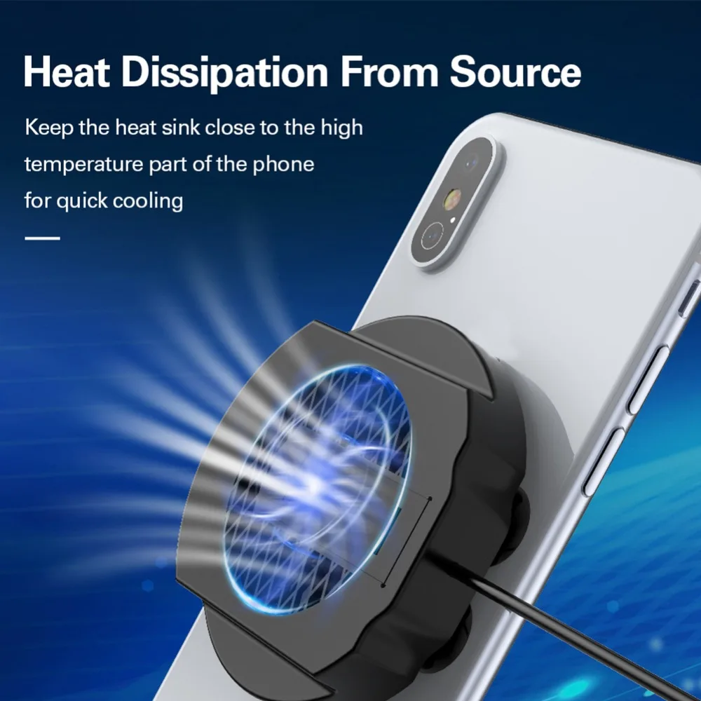 

Universal Mobile Phone Radiator Gaming Phone Cooler Adjustable Portable Fan Holder Heat Sink For iPhone Samsung Huawei Xiaomi