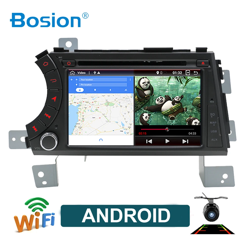 Автомагнитола Bosion 2 ГБ + 32 GPS-навигатор Android 10 0 4 ядра Din автомобильный DVD-плеер для