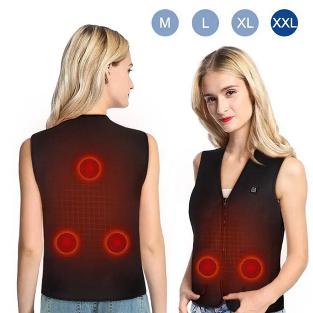 

Charging Intelligent Heating Vest Winter Heating Vest Black Keep Warm Washable Electric Vest Clothes