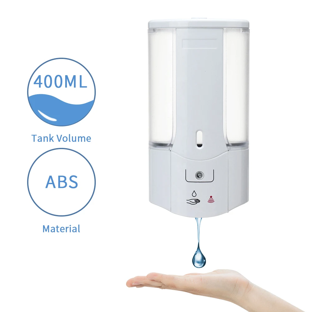 

400Ml Automatic Soap Dispenser Contactless Foaming Hand Cleaner Dispenser Wall Mounted for Bathroom Kitchen